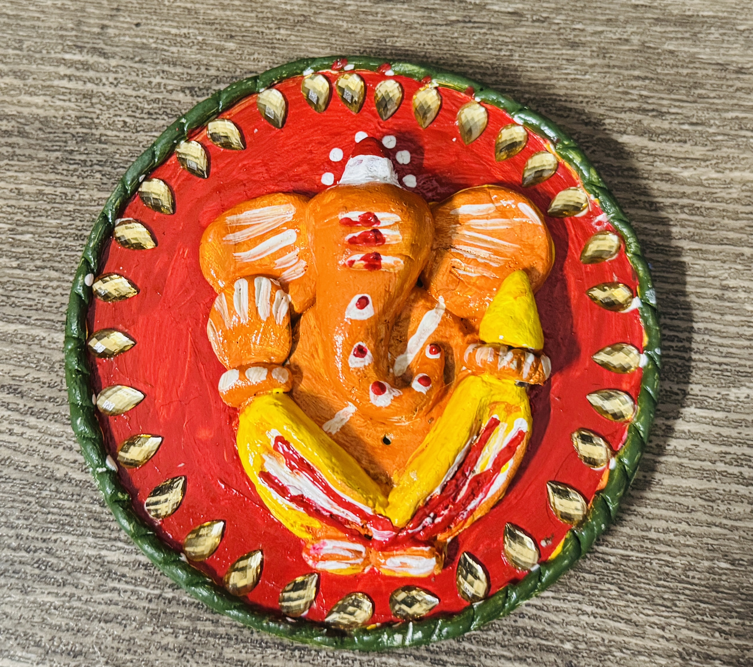 MDF Ganesha Fridge Magnet